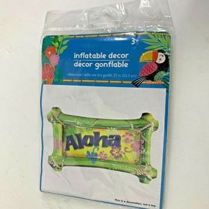 Inflatable Aloha Sign 21" Party Decor New Luau